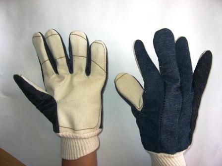 GUANTE DOBLE PALMA DE MEZCLILLA.